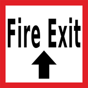 Floor Sign for fire exit - Straight arrow
