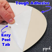 Adhesive Floor Sign with liner tab for easy peel and stick application