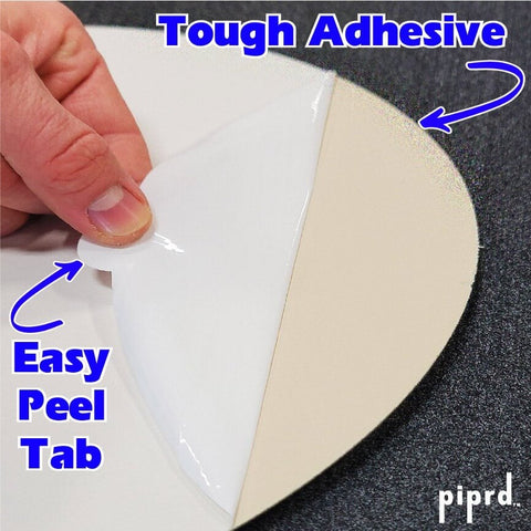 Adhesive Floor sign liner pull tab for easy installtion