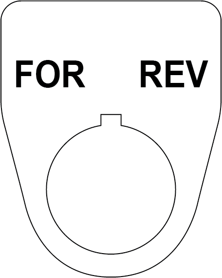 For Rev Button Legend Plate