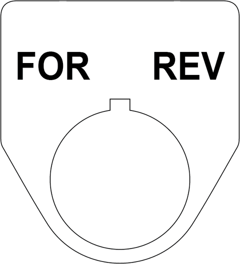 For Rev Button Legend Plate