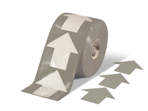 Gray Floor Arrow Tape on a roll