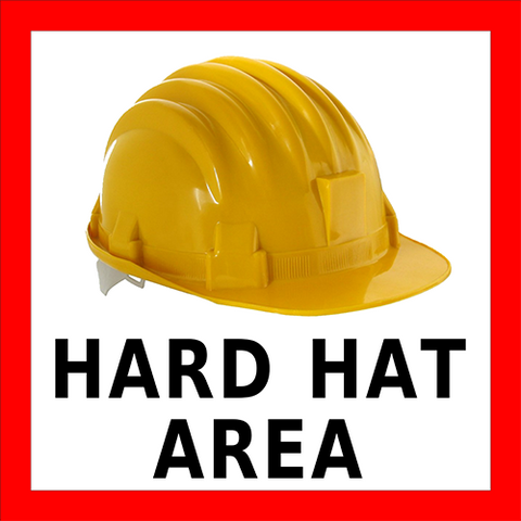 Hard Hat Area Floor Sign Pristine Products