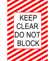 Do Not Block Warehouse Floor sign - Keep clear