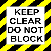 Do Not Block - Square Floor Sign