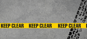 Keep clear floor tape withstand forklift and pedestrian traffic
