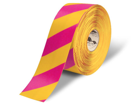 Mighty Line Floor Tape Pink and Yellow 4" wide x 100ft roll