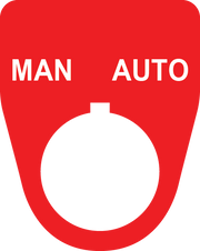 Man Auto Button Legend Plate