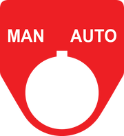 Man Auto Button Legend Plate