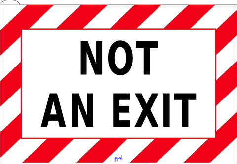 Not an Exit Safety Floor Sign