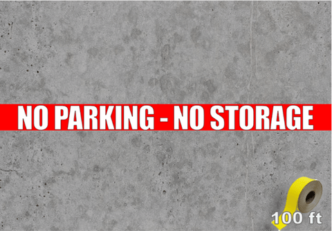 Floor Marking Tape with No Parking Message