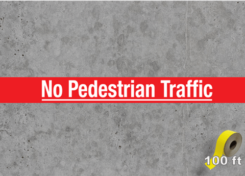 NO PEDESTRIAN Floor Tape on Warehouse concrete Floor