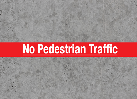 NO PEDESTRIAN TRAFFIC Floor Tape - Warehouse Floor