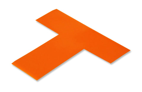 Floor Marking T for pallets with adhesive and orange pvc