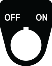 Off On Button Legend Plate