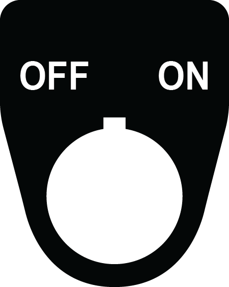 Off On Button Legend Plate