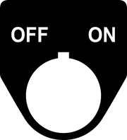 Off On Button Legend Plate
