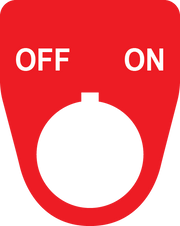 Off On Button Legend Plate