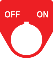 Off On Button Legend Plate