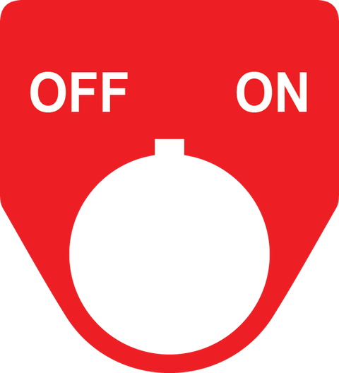 Off On Button Legend Plate