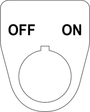 Off On Button Legend Plate