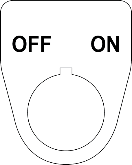 Off On Button Legend Plate