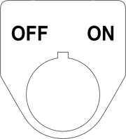 Off On Button Legend Plate