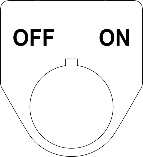 Off On Button Legend Plate
