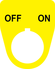 Off On Button Legend Plate