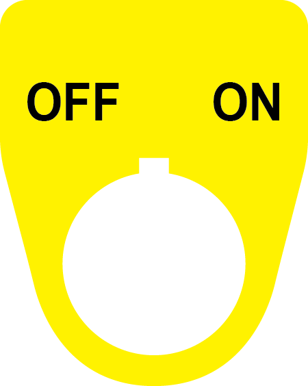 Off On Button Legend Plate