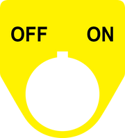 Off On Button Legend Plate