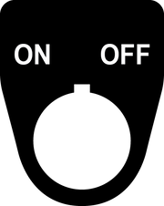 On Off Button Legend Plate
