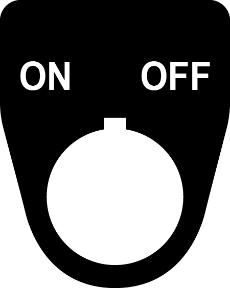 On Off Button Legend Plate
