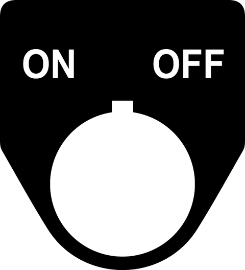 On Off Button Legend Plate