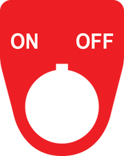 On Off Button Legend Plate