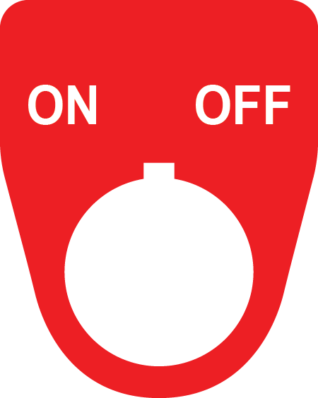 On Off Button Legend Plate