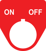 On Off Button Legend Plate