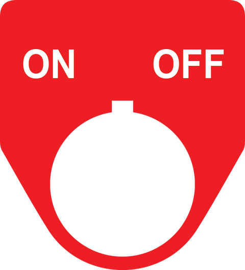 On Off Button Legend Plate
