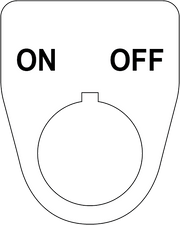 On Off Button Legend Plate