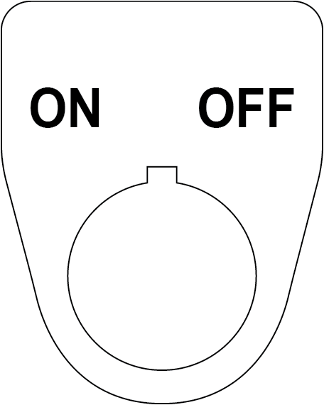 On Off Button Legend Plate