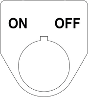 On Off Button Legend Plate