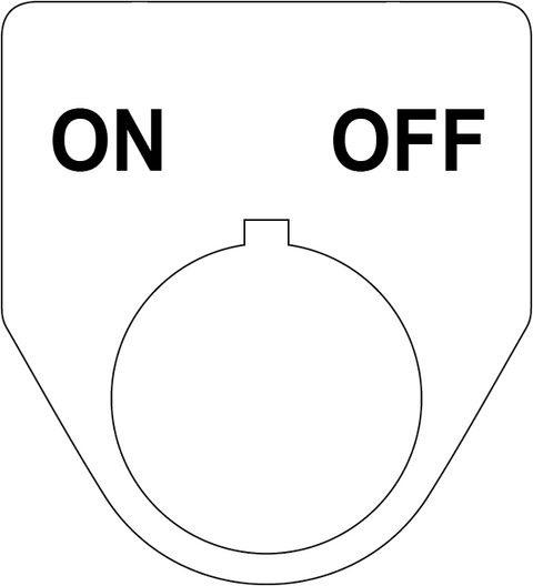 On Off Button Legend Plate