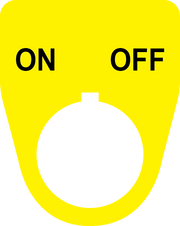 On Off Button Legend Plate