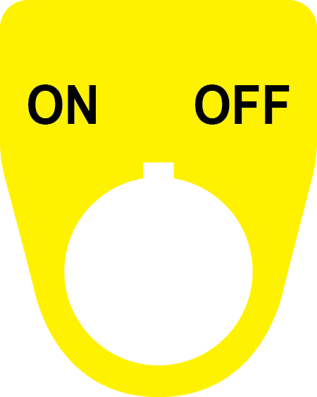 On Off Button Legend Plate