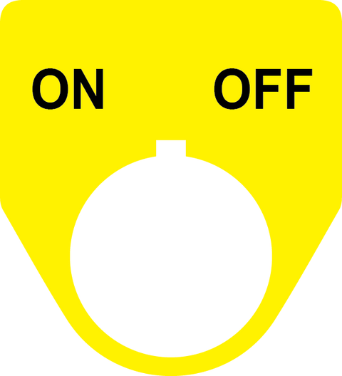 On Off Button Legend Plate