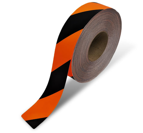 Floor Tape for Aisleways - Orange and Black 2" Tape