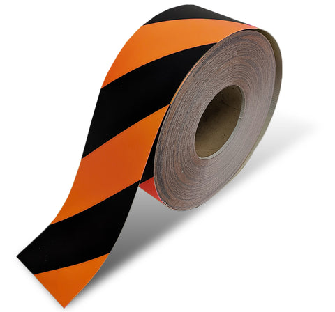 Floor Tape for Aisleways - Orange and Black 3" Tape