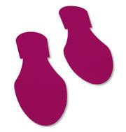 Purple Floor Footprints with adhesive to mark pedestrian walking areas in warehouse