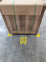 Floor Marking Letter and number in front of pallet with angle markers