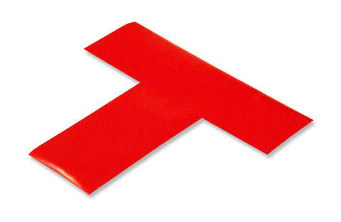 Floor Marking T for pallets with adhesive and red pvc